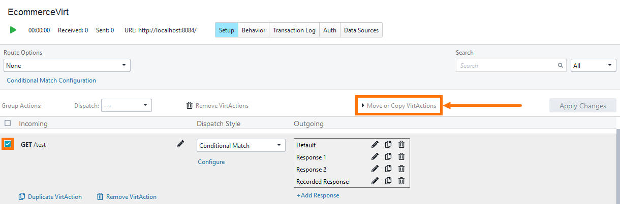 Moving or Copying VirtActions