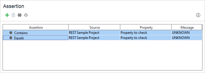 Testing web services: Select several assertions