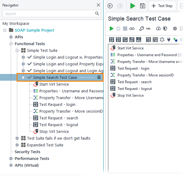 Simple Search test case Simple Search test case