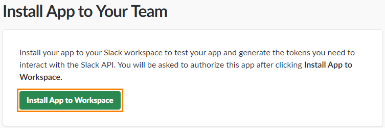 Installing the Slack app