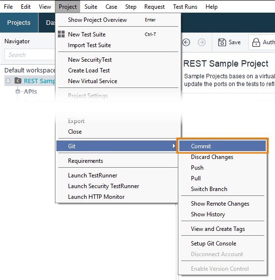 Git integration: Commit changes Git integration: Commit changes