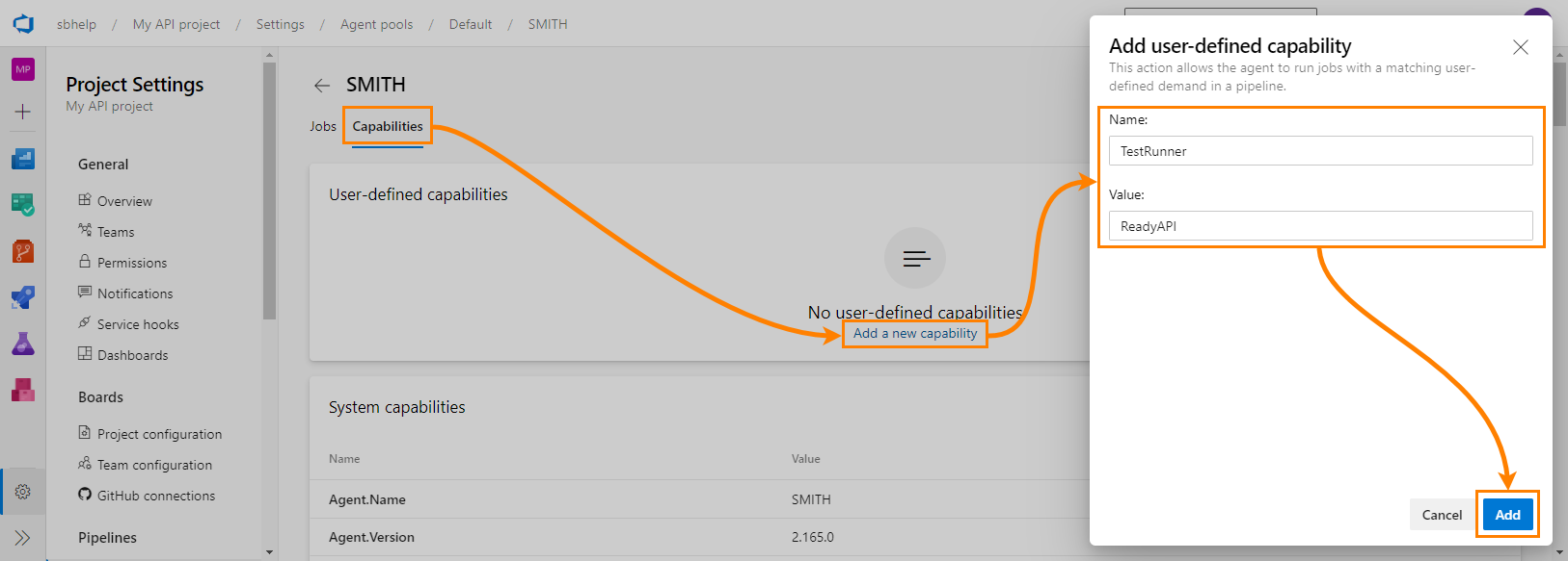 Adding custom capabilities