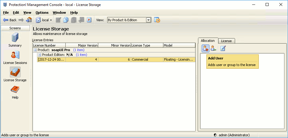 Console: Adding a user