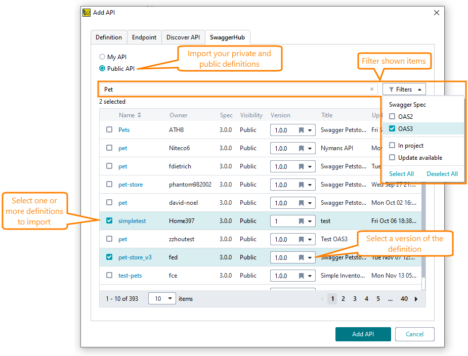 SwaggerHub integration in ReadyAPI 3.4