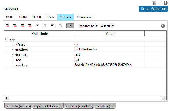 The Response section